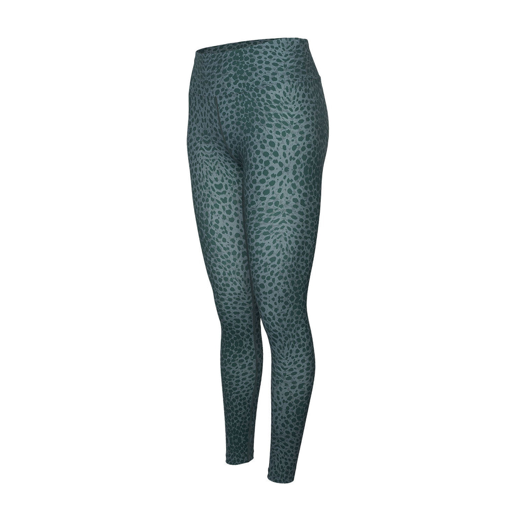 Leopard sportlegging dames in groen – foto 4