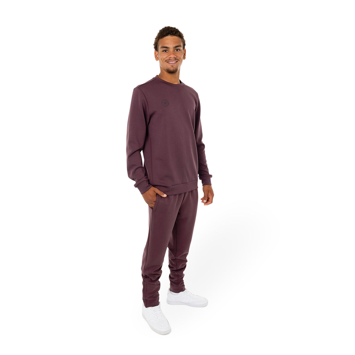 Men soft supreme sweater in rood (Dark Berry) – foto 6