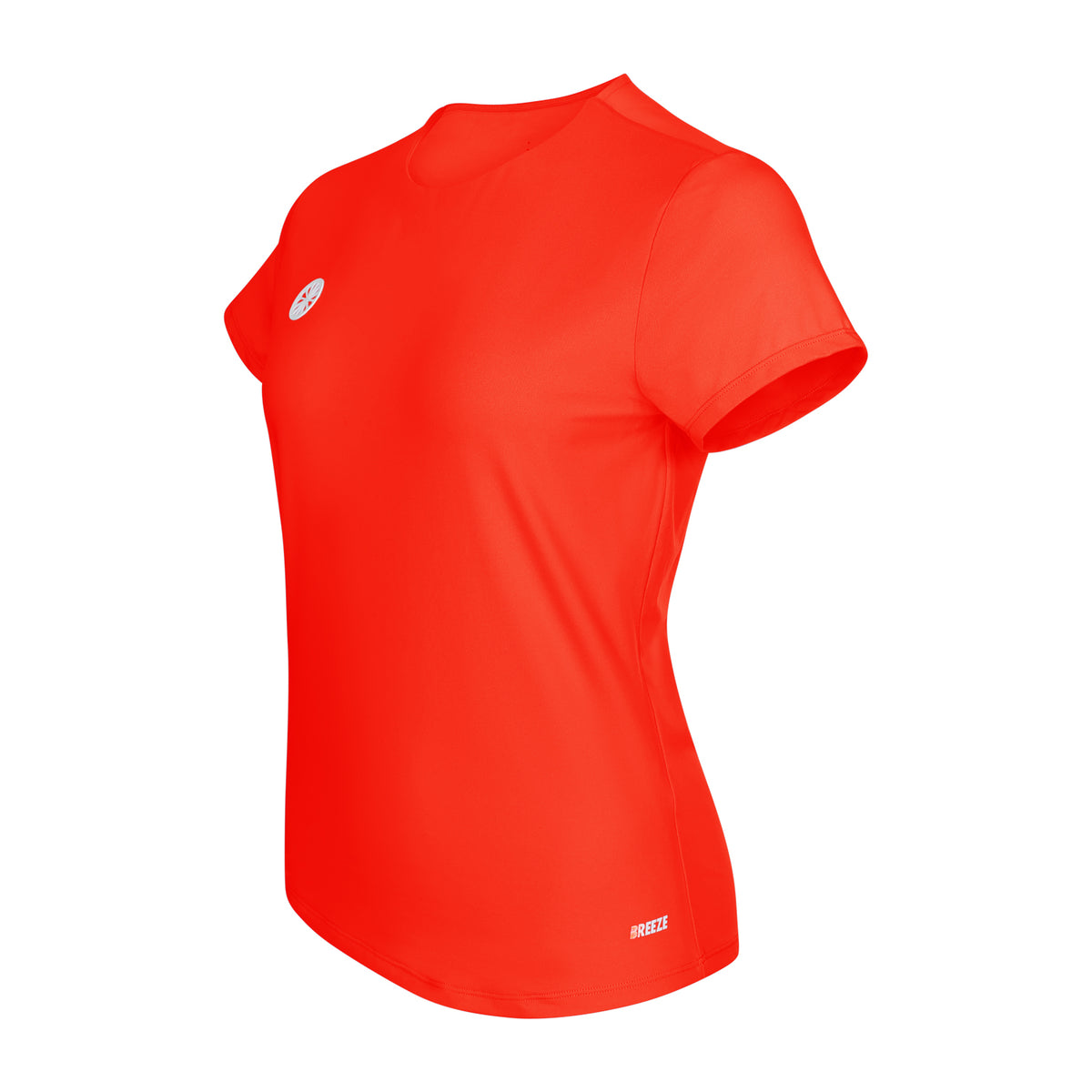 Women breeze round neck tee in oranje (Orange Syrup) – foto 4