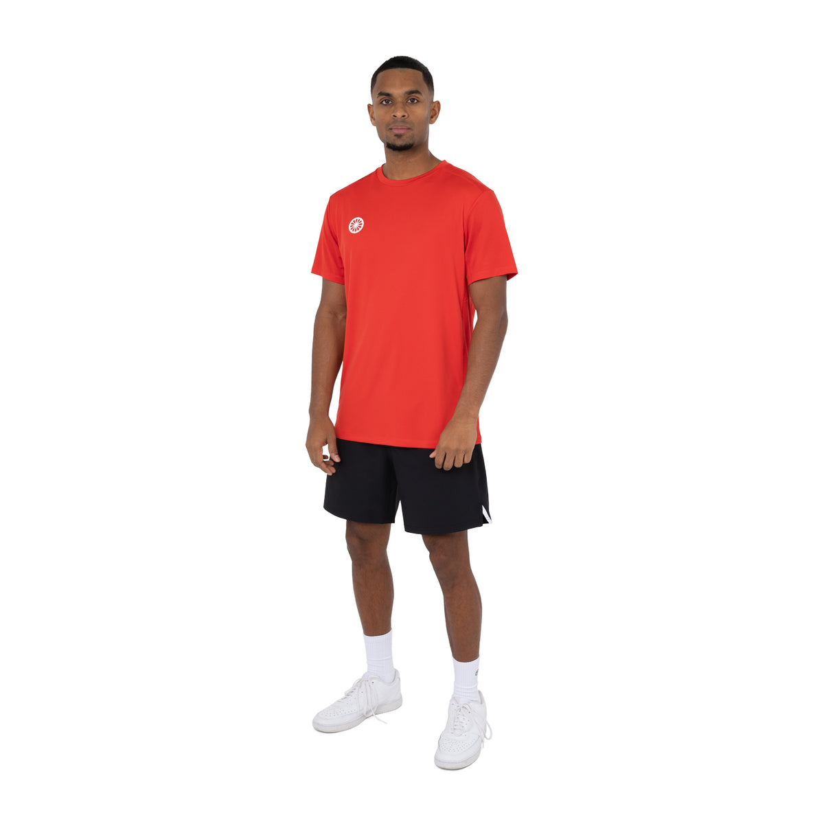 Men agility tee in rood (Ruby Red) – foto 5