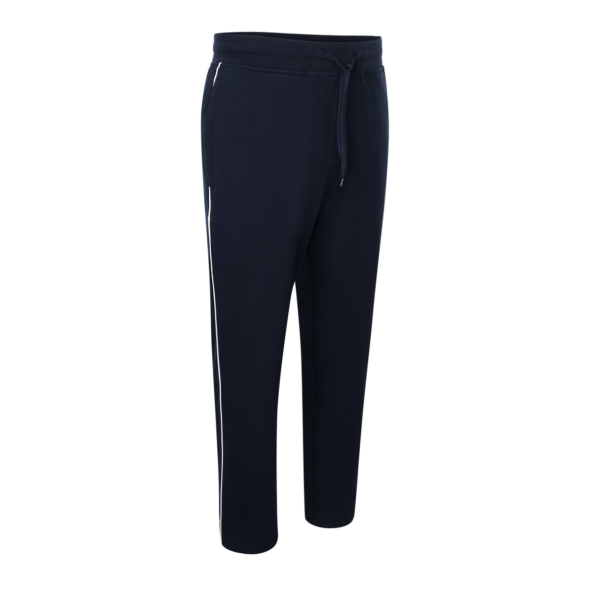 Men cotton track pant in blauw (Night Blue) – foto 2