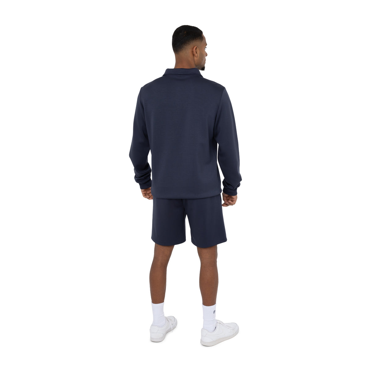 Men soft supreme half zip sweater in blauw (Night Blue) – foto 7