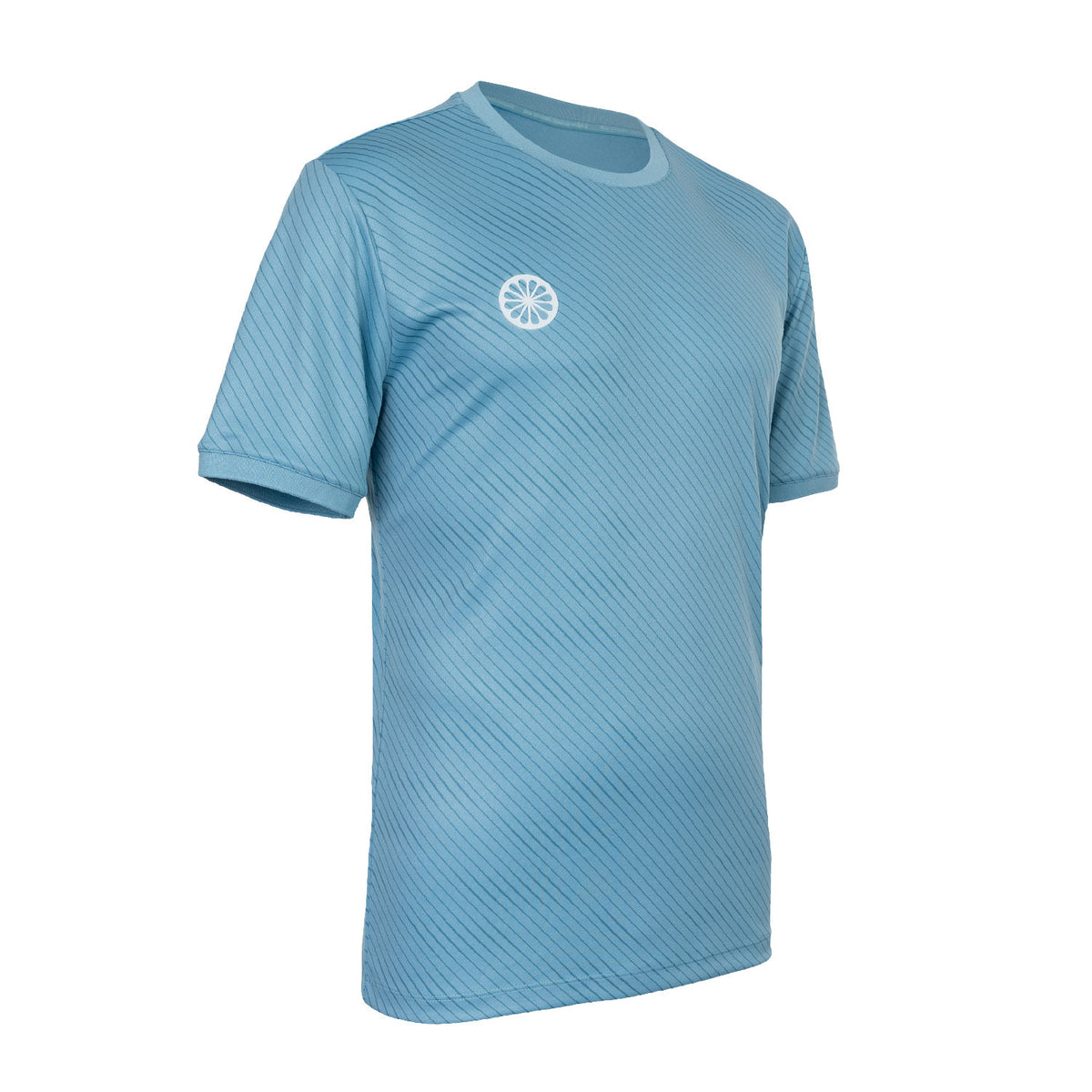 Men pique printed tee in blauw (Serene Blue) – foto 2