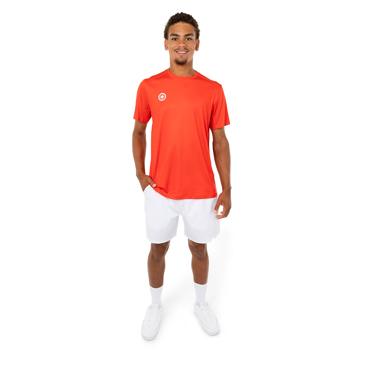 Men agility tee in oranje (Orange Syrup) – foto 5