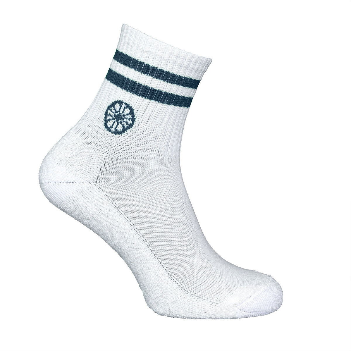 Striped short sock in blauw (Ocean) – foto 4