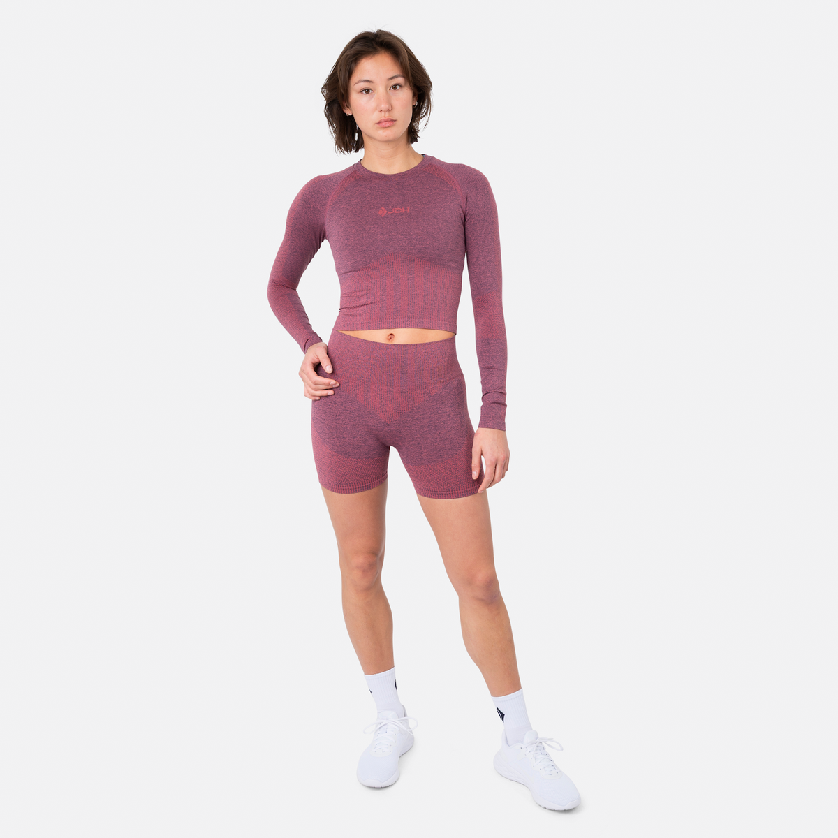 Women seamless longsleeve in rood (Plum) – foto 7