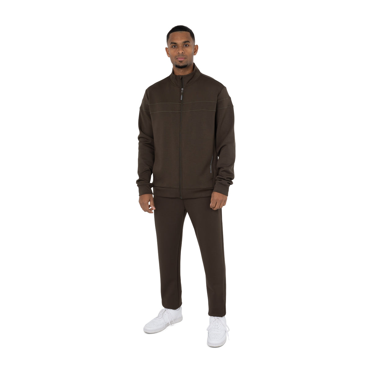 Men soft supreme jacket in bruin (Black Olive) – foto 5