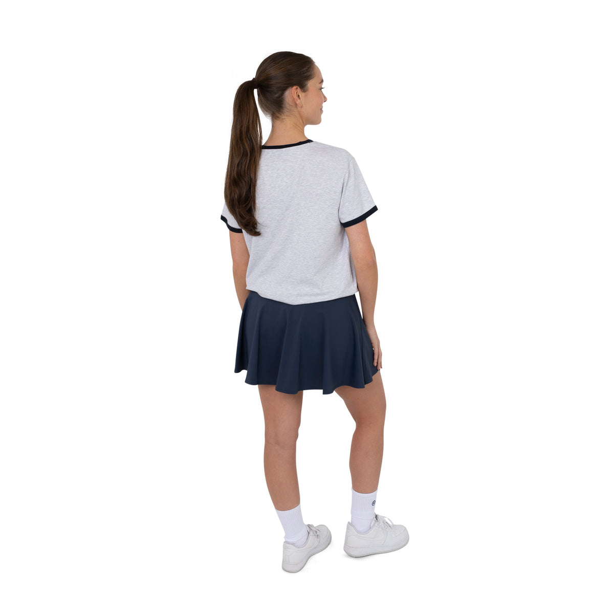 Women racket tee in grijs (Light Grey Melange) – foto 8