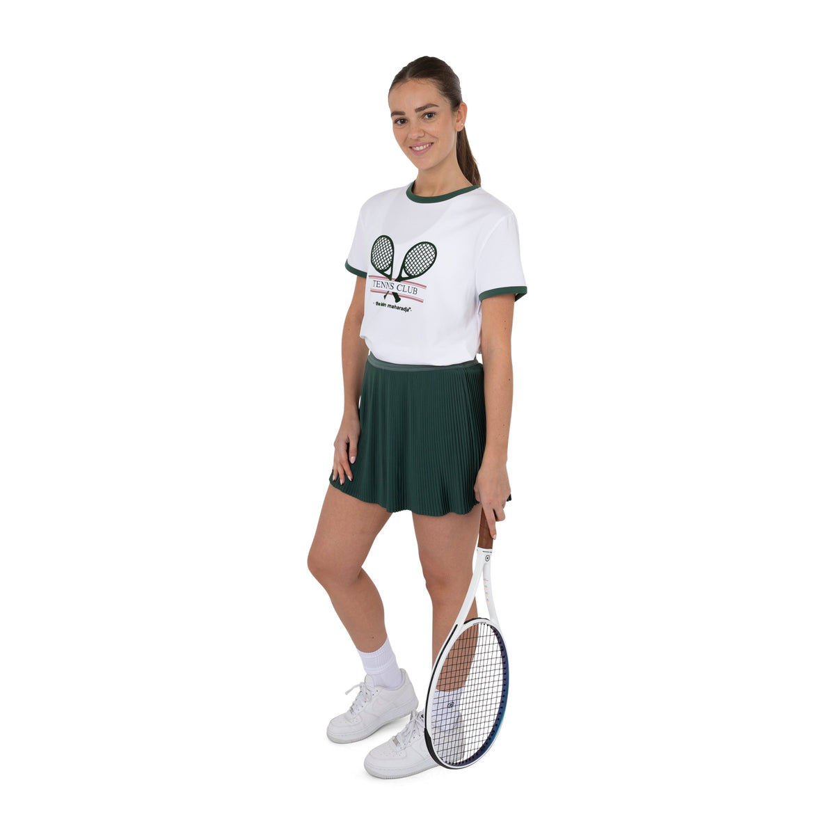 Women racket tee in groen (Hunter Green) – foto 6