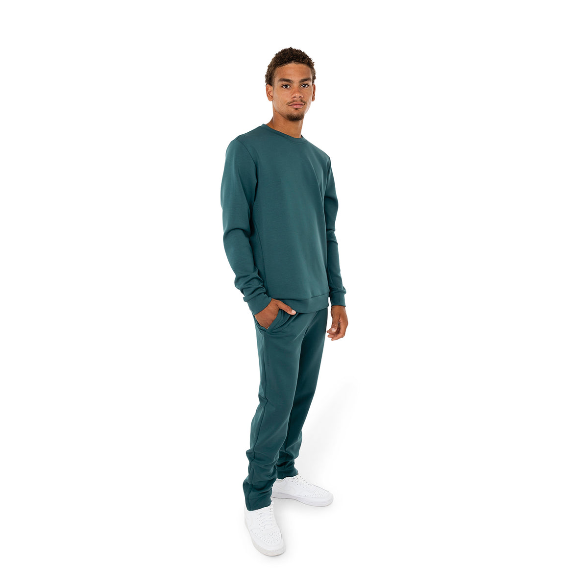 Men soft supreme sweater in blauw (Ocean) – foto 6