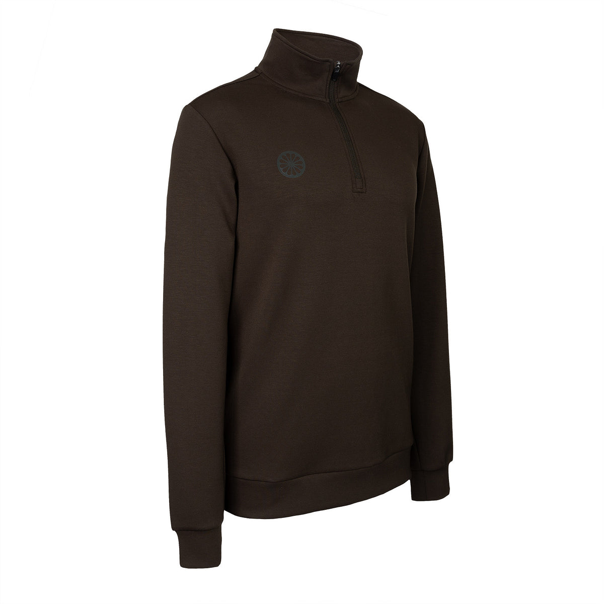 Men soft supreme half zip sweater in bruin (Black Olive) – foto 2