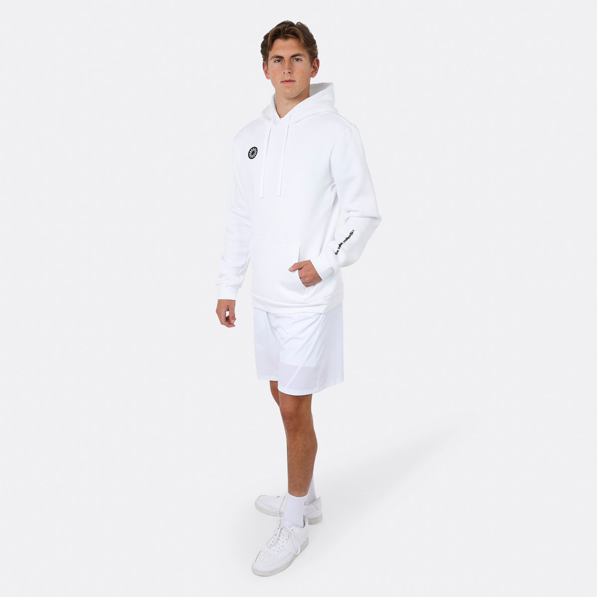 Men classic hoodie in wit (White) – foto 6