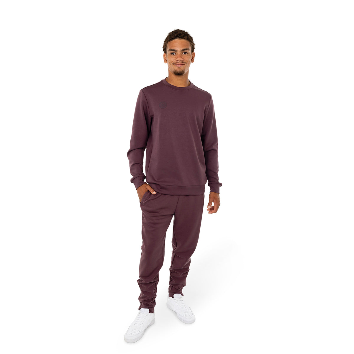 Men soft supreme sweater in rood (Dark Berry) – foto 5