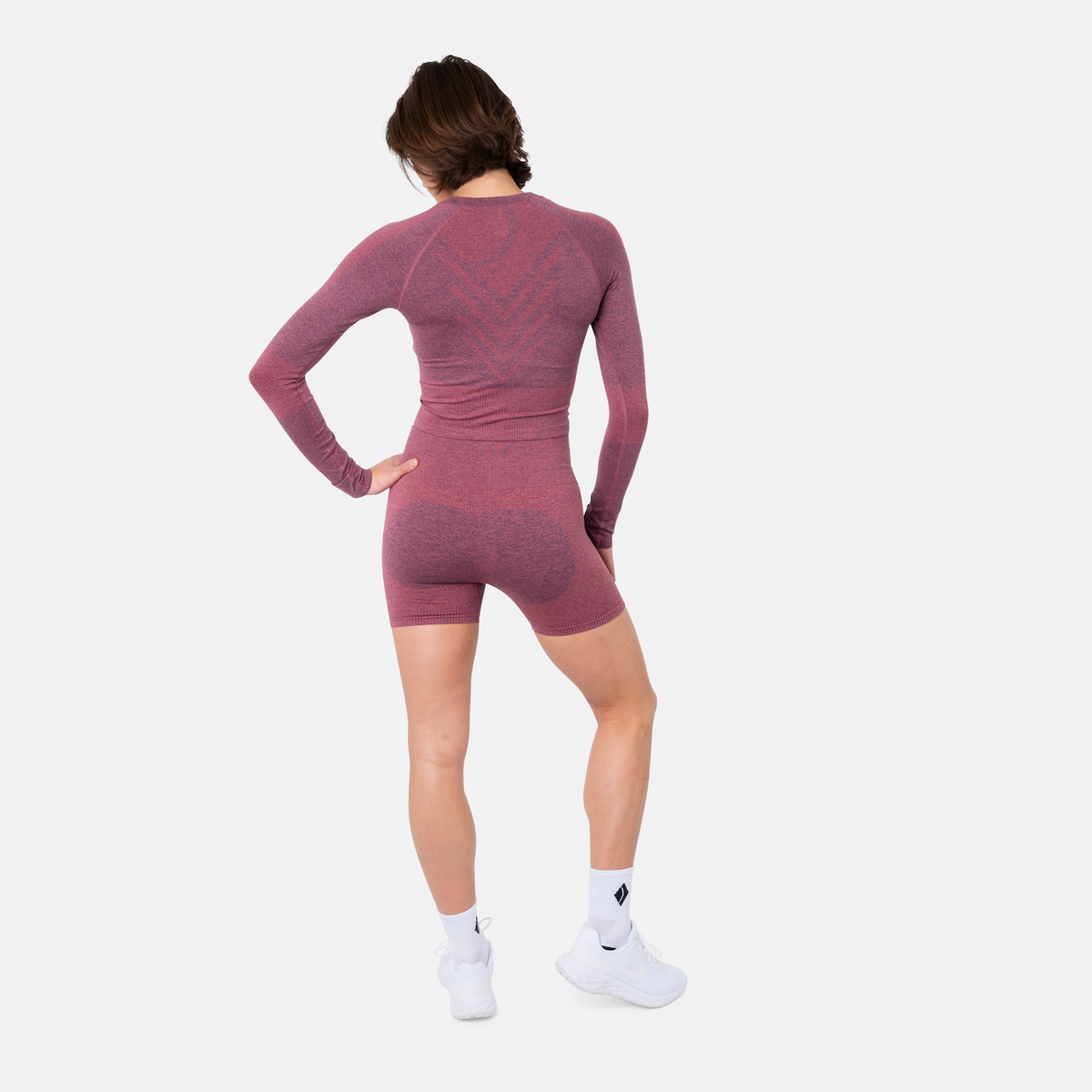 Women seamless longsleeve in rood (Plum) – foto 8
