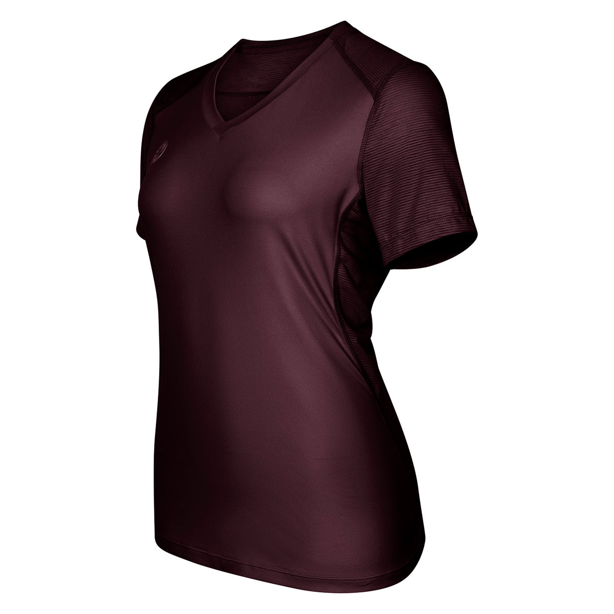 Women dry touch tee in rood (Dark Berry) – foto 4