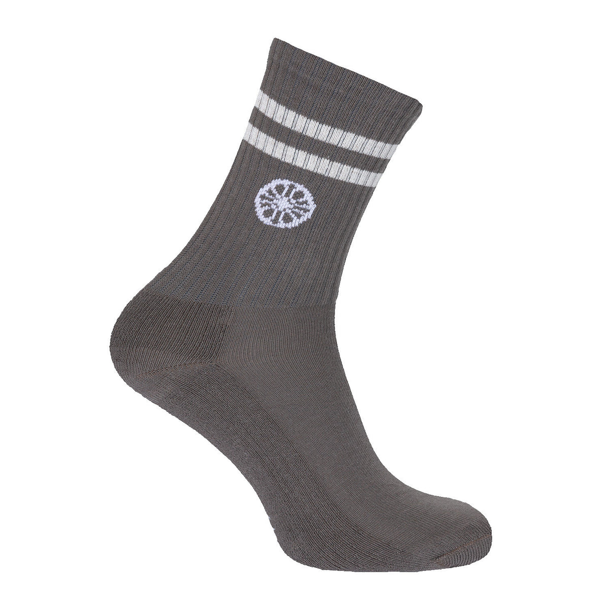 Striped crew sock in bruin (Walnut) – foto 4