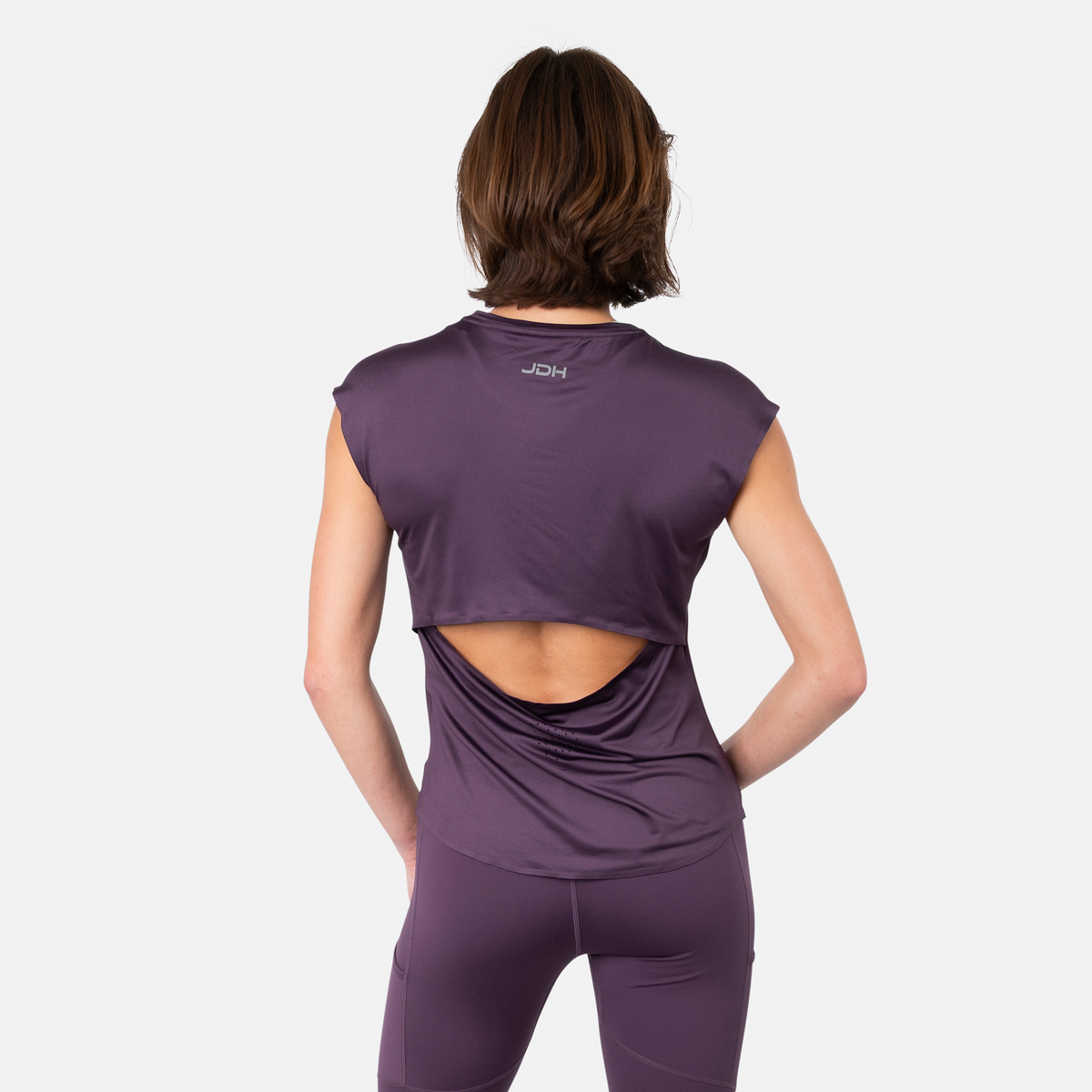 Women performance tee in rood (Plum) – foto 8