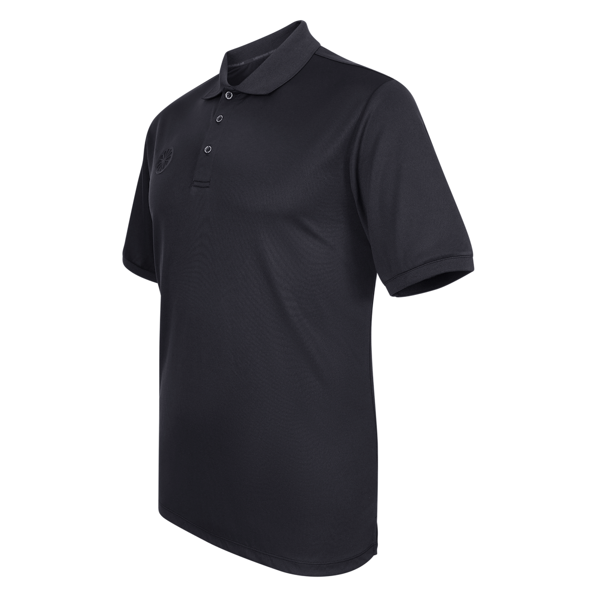 Men pique polo in zwart (Black) – foto 4