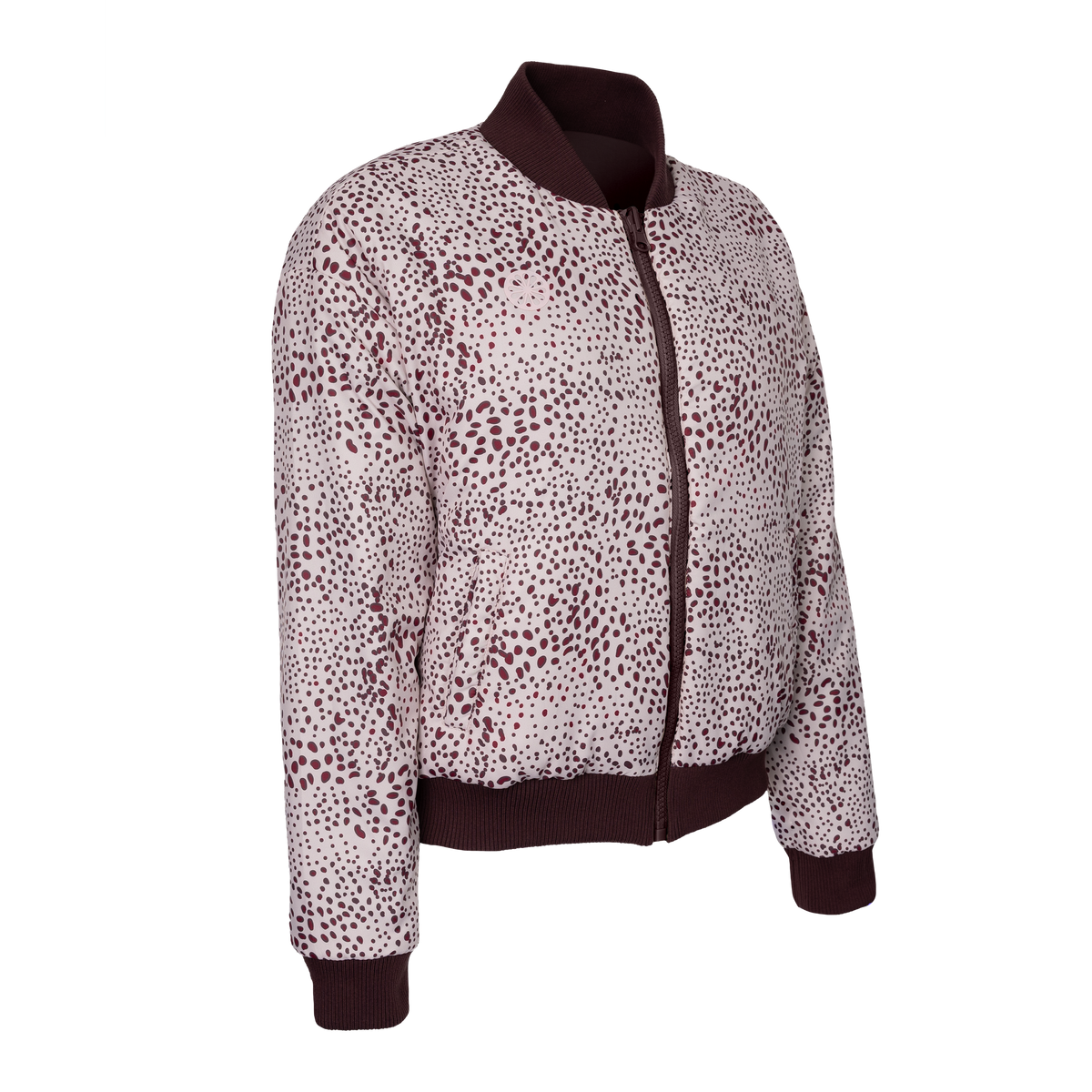 Women reversible bomber jacket in rood (Dark Berry) – foto 5